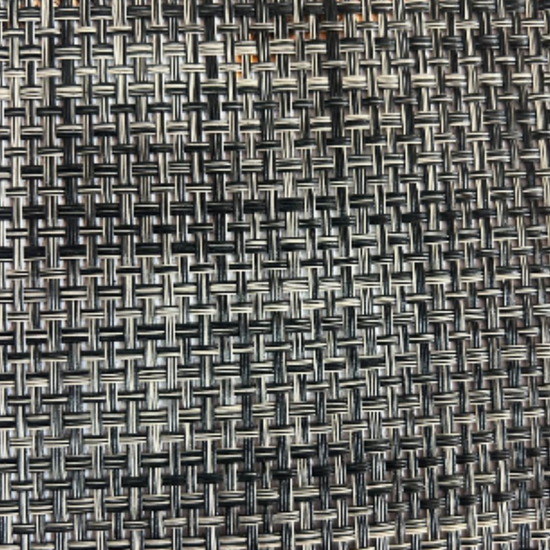 Tejido PVC con patrón de entrelazado en blanco y negro-