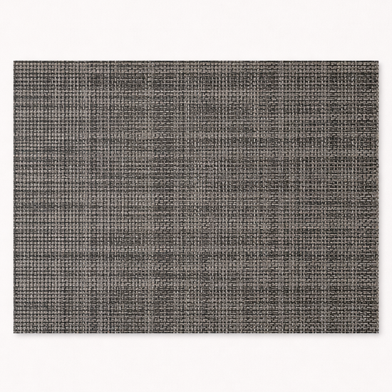 Individual de mesa PVC con textura tejida gris oscuro-