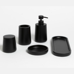 
                    
                      Conjunto de accesorios de baño negro línea Roble-negro
                    
                  