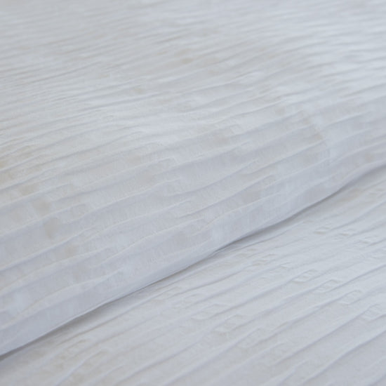 Funda de edredón blanca con patrón de ondas texturizadas-blanco
