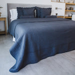 
                    
                      Cubrecama acolchado gris oscuro con patrón tradicional en cama completa-gris oscuro
                    
                  