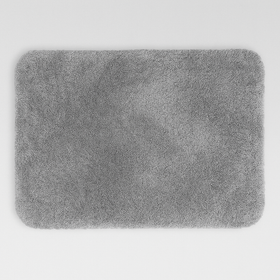Alfombra rectangular gris Eden con textura suave y bordes redondeados-gris
