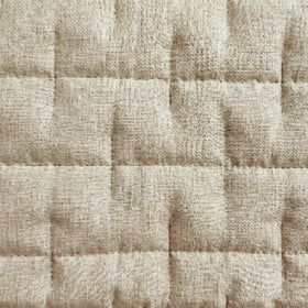 Cubrecama California beige con patrón de cuadros texturado-beige