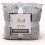 
                    
                      Manta throw gris de calidad premium embalada en plástico transparente-
                    
                  
