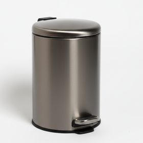 Cesto de basura redondo de acero inoxidable con pedal-acero