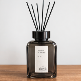 Difusor de aroma Peonia Home Collection con varillas negras-aroma peonia