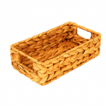 
                    
                      Canasto rectangular tejido en jacinto de agua color natural con asas-
                    
                  