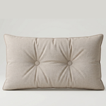 
                    
                      Almohada rectangular beige con botones y costuras decorativas-natural
                    
                  
