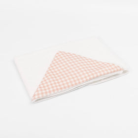 Toalla con capucha estampado cuadrille rosa y blanco-rosa