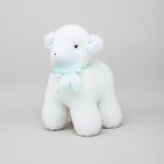 
                    
                      Peluche de oveja blanca con lazo verde menta alrededor del cuello-blanco
                    
                  