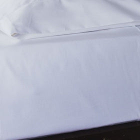 Sábana ajustable blanca de algodón egipcio con hilos visibles-blanco