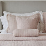 
                    
                      Funda de almohada Cardiff en tonos beige y blanco para cama-
                    
                  