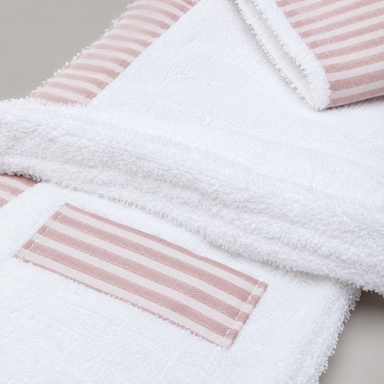 bata de baño en algodón premium para niño-rosa