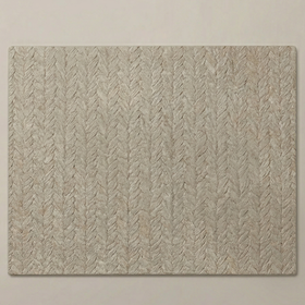 Individual Capri beige claro con textura tejida en patrón de espiga-beige claro