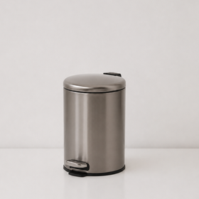 cesto de baño metálico para baño-plateado