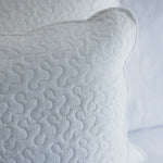 
                    
                      Funda de almohada blanca con patrón quilted decorativo texturizado-natural
                    
                  