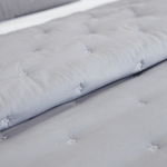 
                    
                      Cubrecama gris con estrellas blancas bordadas, diseño básico elegante-gris
                    
                  
