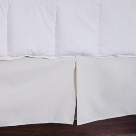 Cubresommier blanco de piqué natural cubre base cama elegante-natural