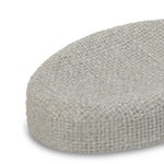 
                    
                      Jabonera tejida gris con textura de tela natural y forma ovalada-gris
                    
                  