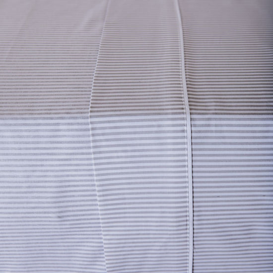 Sábanas rayadas gris con hilos algodón egipcio de alta calidad-gris