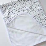 
                    
                      Manta de algodón blanca con corazoncitos azules reversible-azul
                    
                  