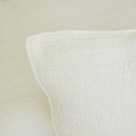 
                    
                      Funda de almohón blanca texturizada con patrón de cuadrícula-natural
                    
                  
