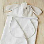 
                    
                      Toalla con capucha para bebé con forma de perro blanco beige-
                    
                  