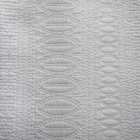 Funda de almohón Friburgo blanco con patrón acolchado texturizado-blanco