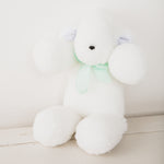 
                    
                      Peluche blanco suave con lazo verde menta sentado-blanco
                    
                  
