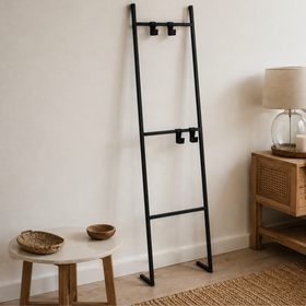 perchero de hierro para pared-negro