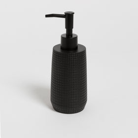 Dispensador de resina negra con textura veneciana y bomba dosificadora-negro