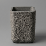 
                    
                      Portacepillo de cemento rectangular gris con textura rugosa-gris
                    
                  