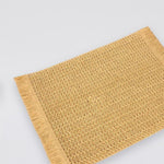 
                    
                      Individual Mallorca rectangular de fibra natural color beige con flecos-
                    
                  