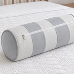 
                    
                      cojin decorativo cilíndrico de tela de pana-gris
                    
                  