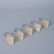 GANCHOS DE CORTINA DE RESINA CUADRADO OPACO