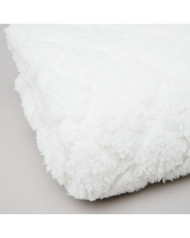 FRAZADA POLAR KIDS ROMBOS BLANCA
