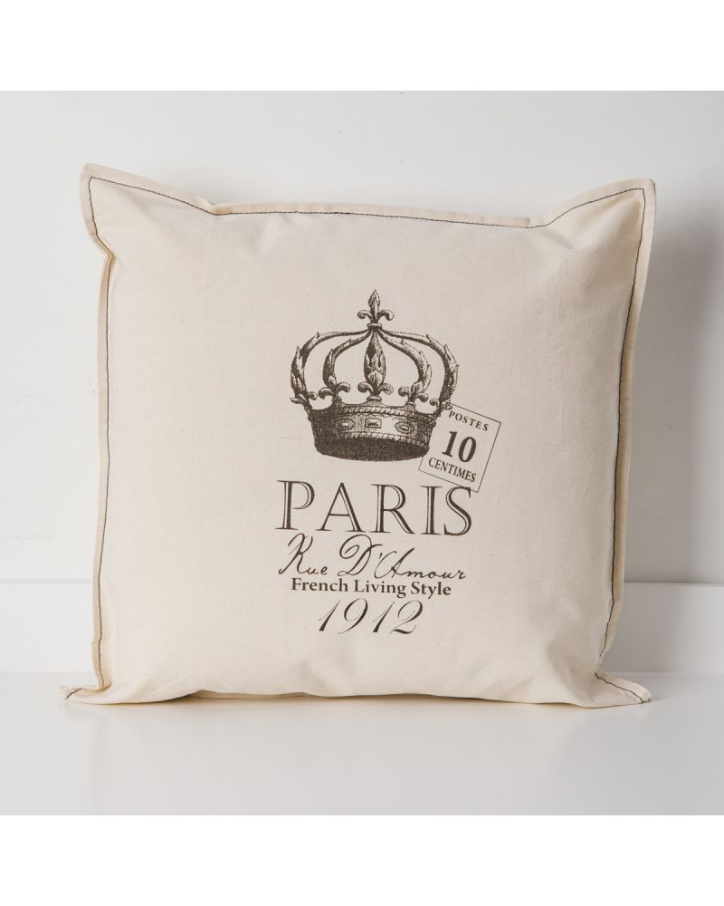 FUNDA DE ALMOHADON ESTAMPADO PARIS