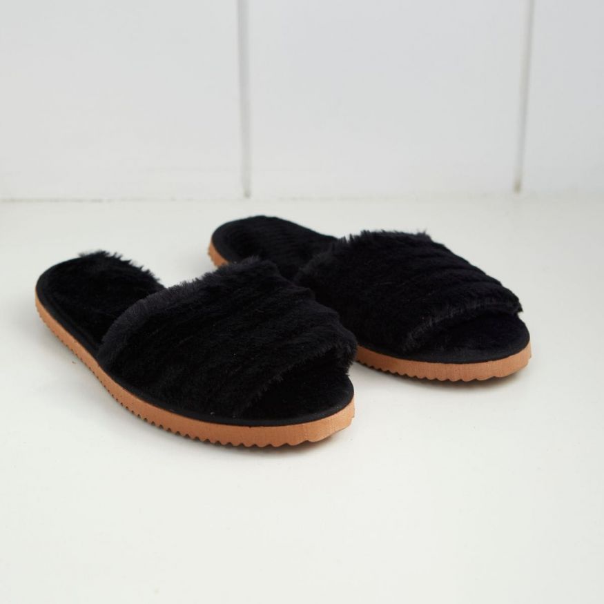 PANTUFLAS CLARA NEGRO