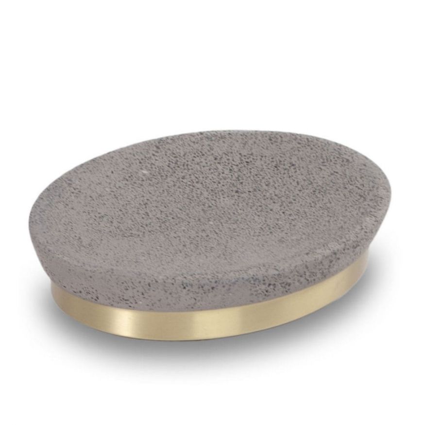 JABONERA SIMIL CEMENTO BASE DORADA