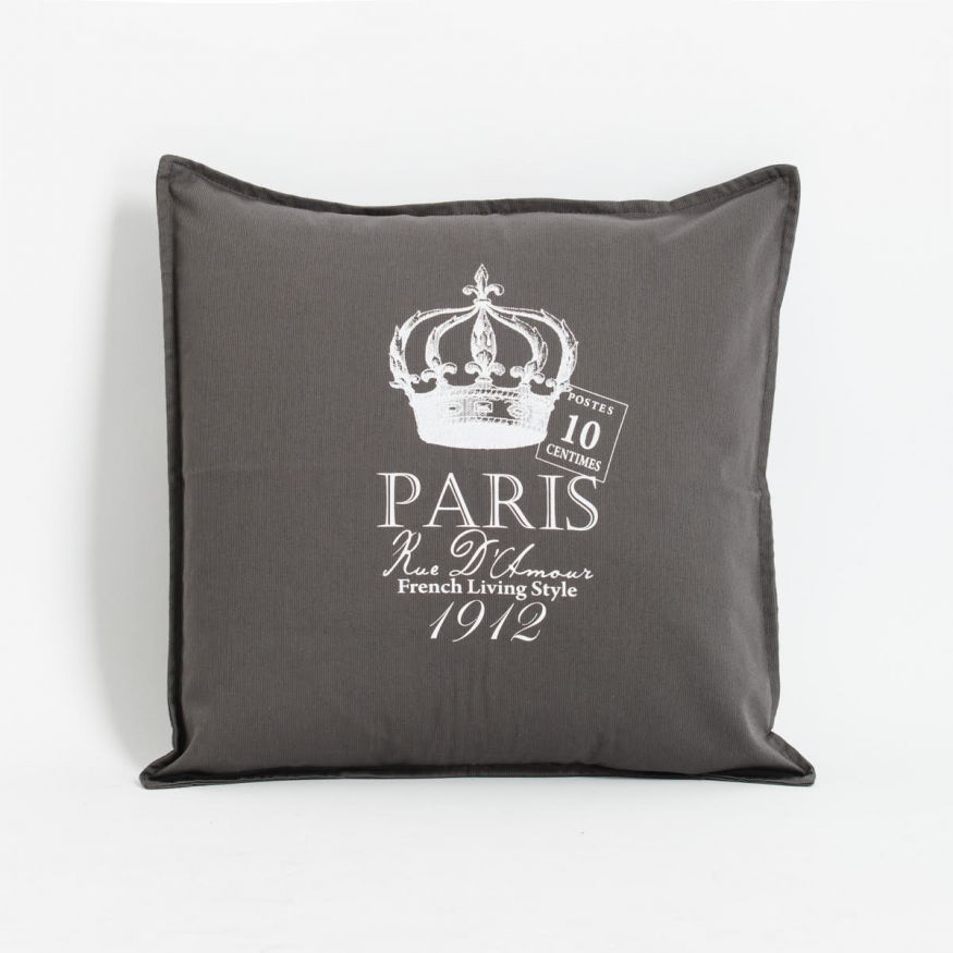 FUNDA DE ALMOHADON ESTAMPADO PARIS