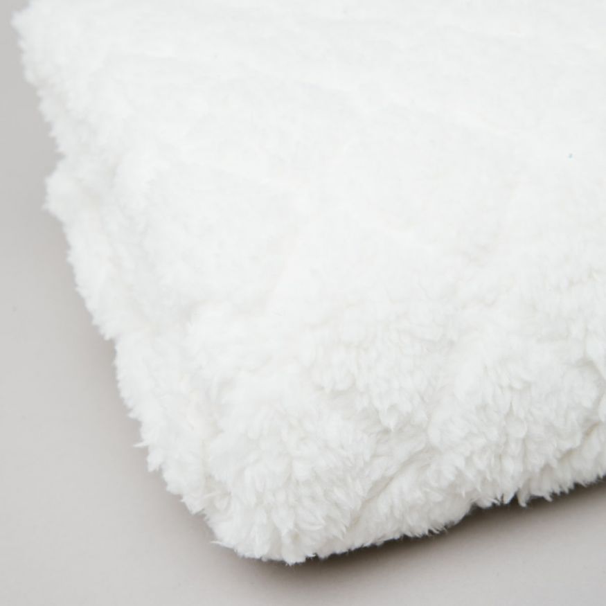 FRAZADA POLAR KIDS ROMBOS BLANCA