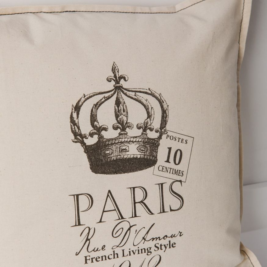 FUNDA DE ALMOHADON ESTAMPADO PARIS