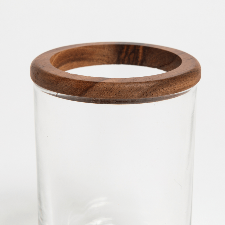 PORTACEPILLO VIDRIO MADERA