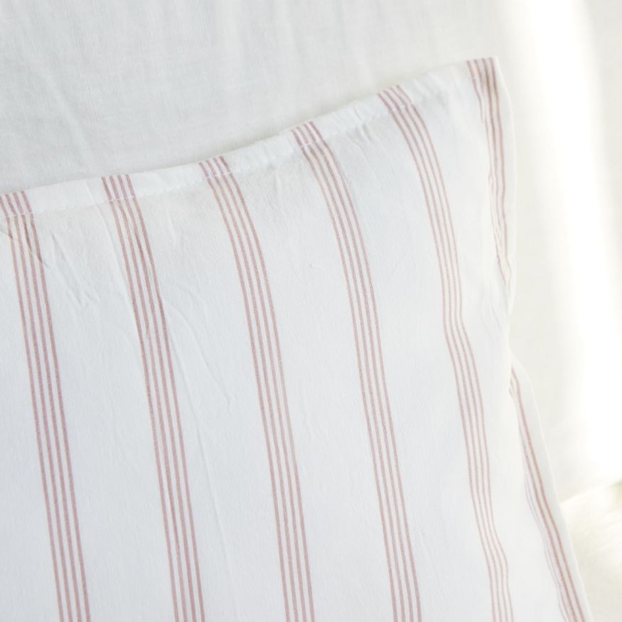 ALMOHADON TUSOR ROSA RAYADO